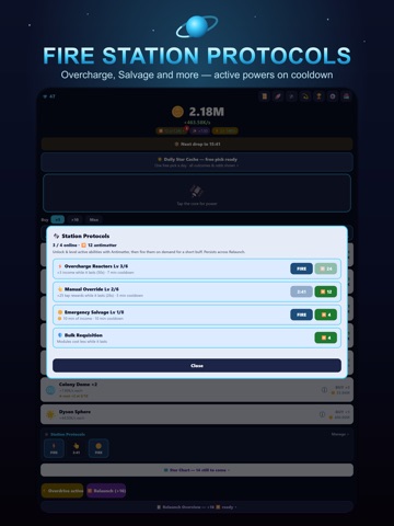 Idle Space Station Tycoon Game iPad screenshot