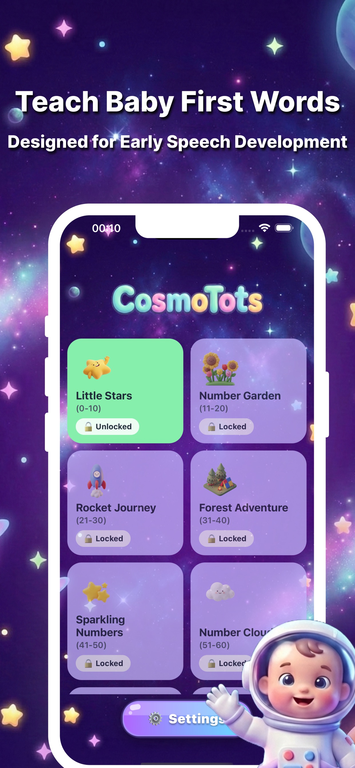 Screenshot 1 of CosmoTots: Learn Numbers