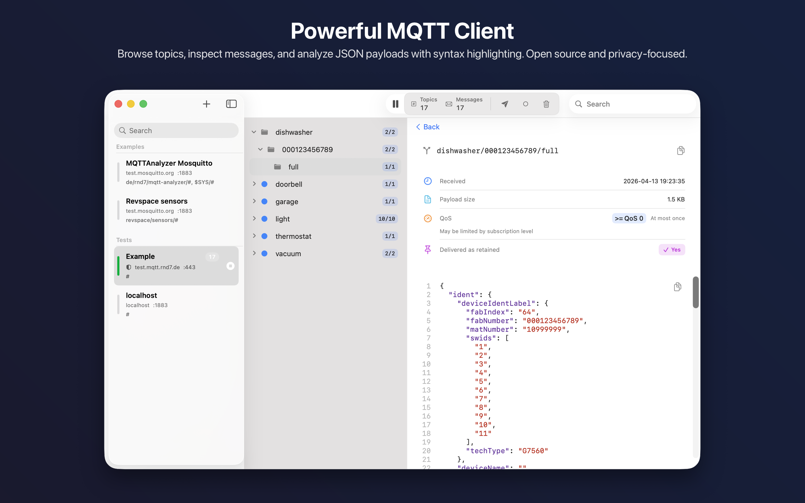 MQTTAnalyzer screenshot 21