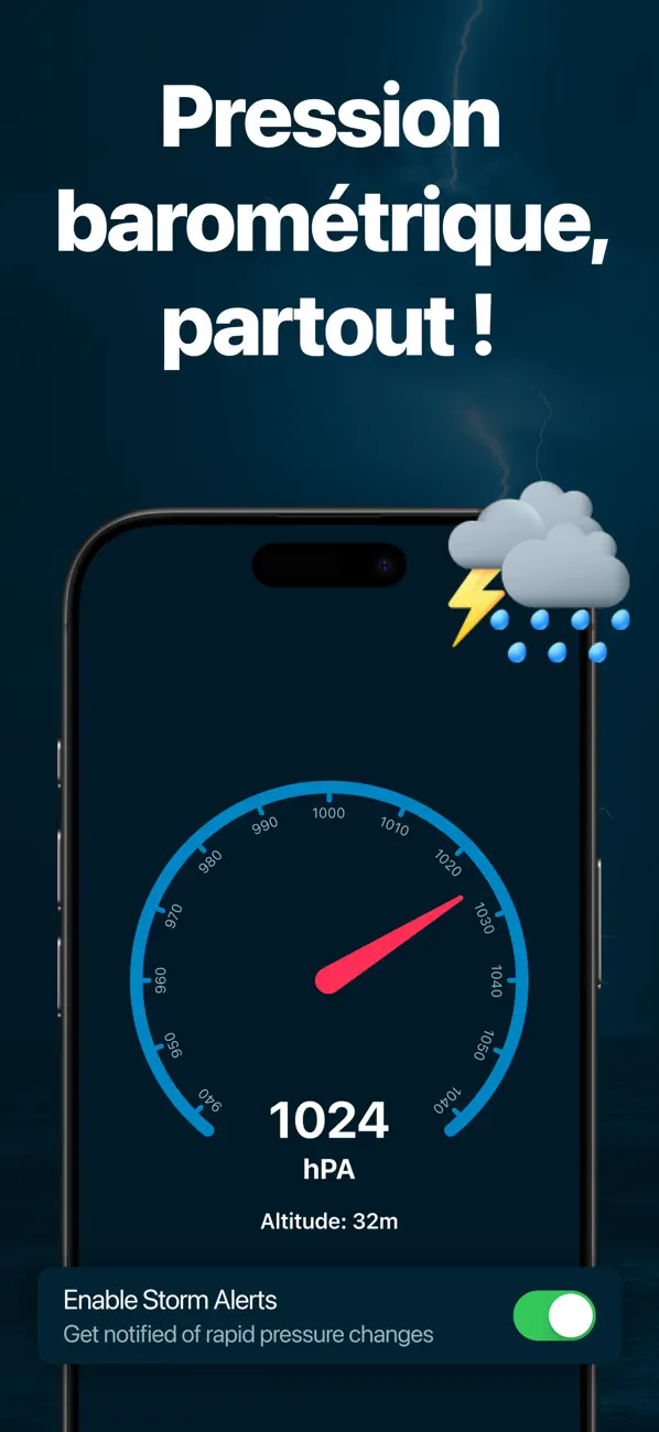 Screenshot #1 pour Baromètre & Altimètre Offline