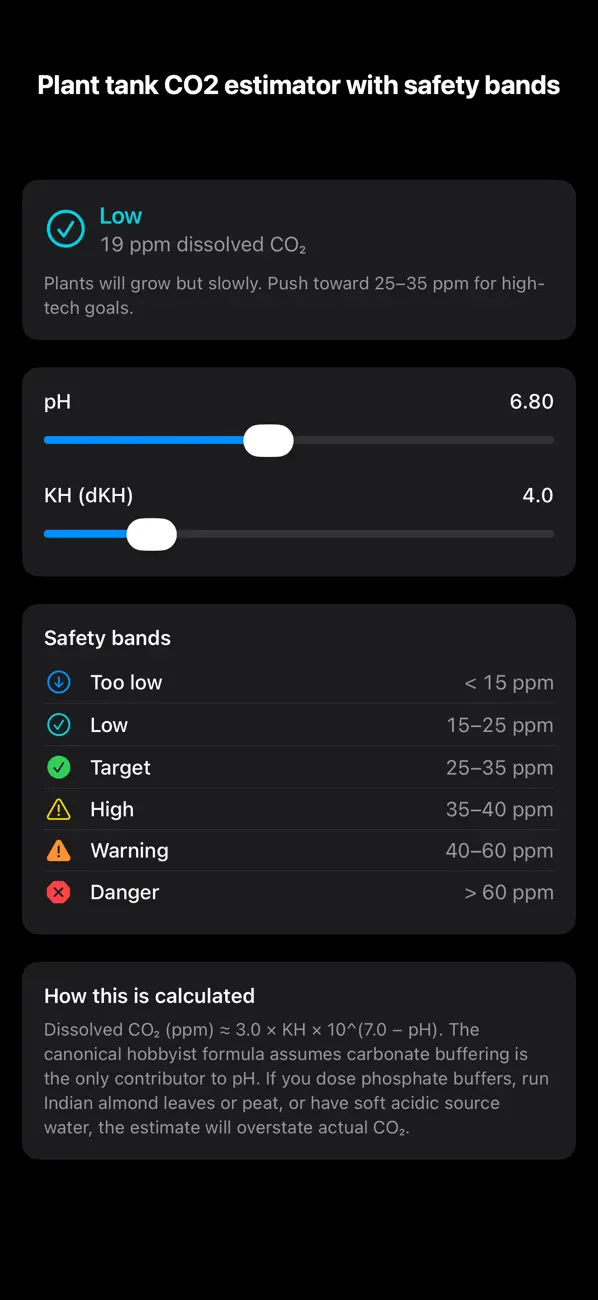 Screenshot #3 pour Aquascape: Planted Tank Calc