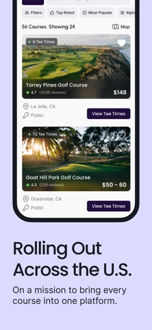 Fairway Finder: Find Tee Times iPhone screenshot