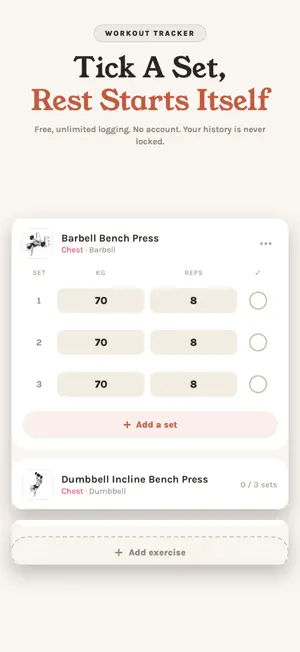 Repdex: Gym Workout Tracker screenshot 1