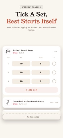 Repdex: Gym Workout Tracker Screenshot 1 of 6