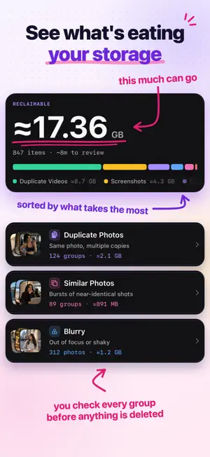 Fovelox: Swipe Photo Cleaner screenshot 1