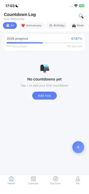 Countdown Log - Days Until screenshot 1
