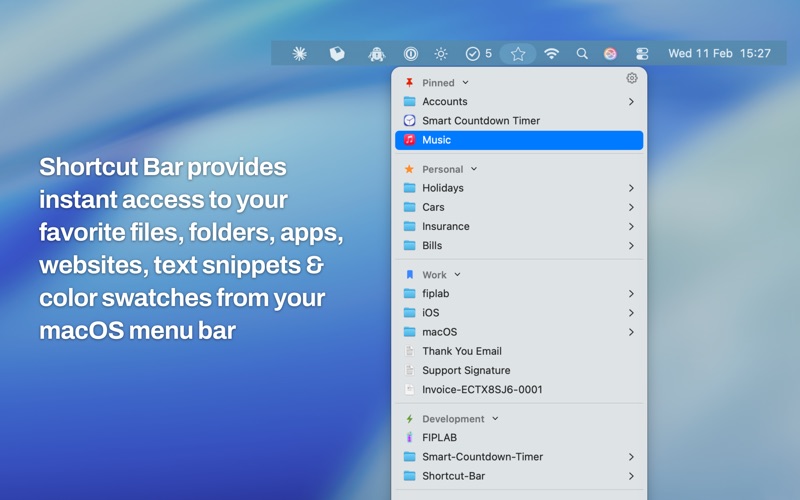 Screenshot #1 pour Shortcut Bar - Instant Access