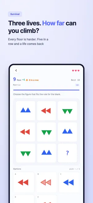 Matrix Aptitude: IQ Test screenshot 2