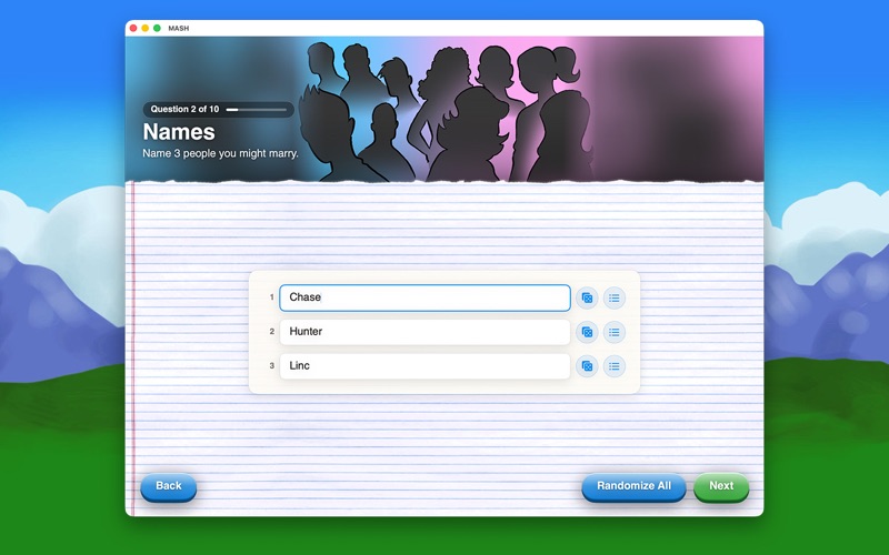 MASH iPhone screenshot