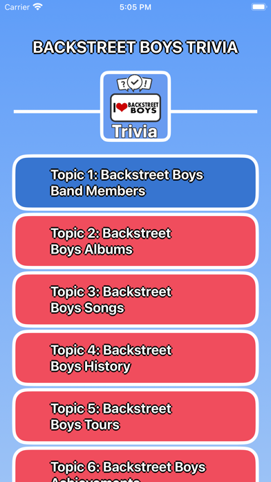 Backstreet Boys Trivia Screenshot