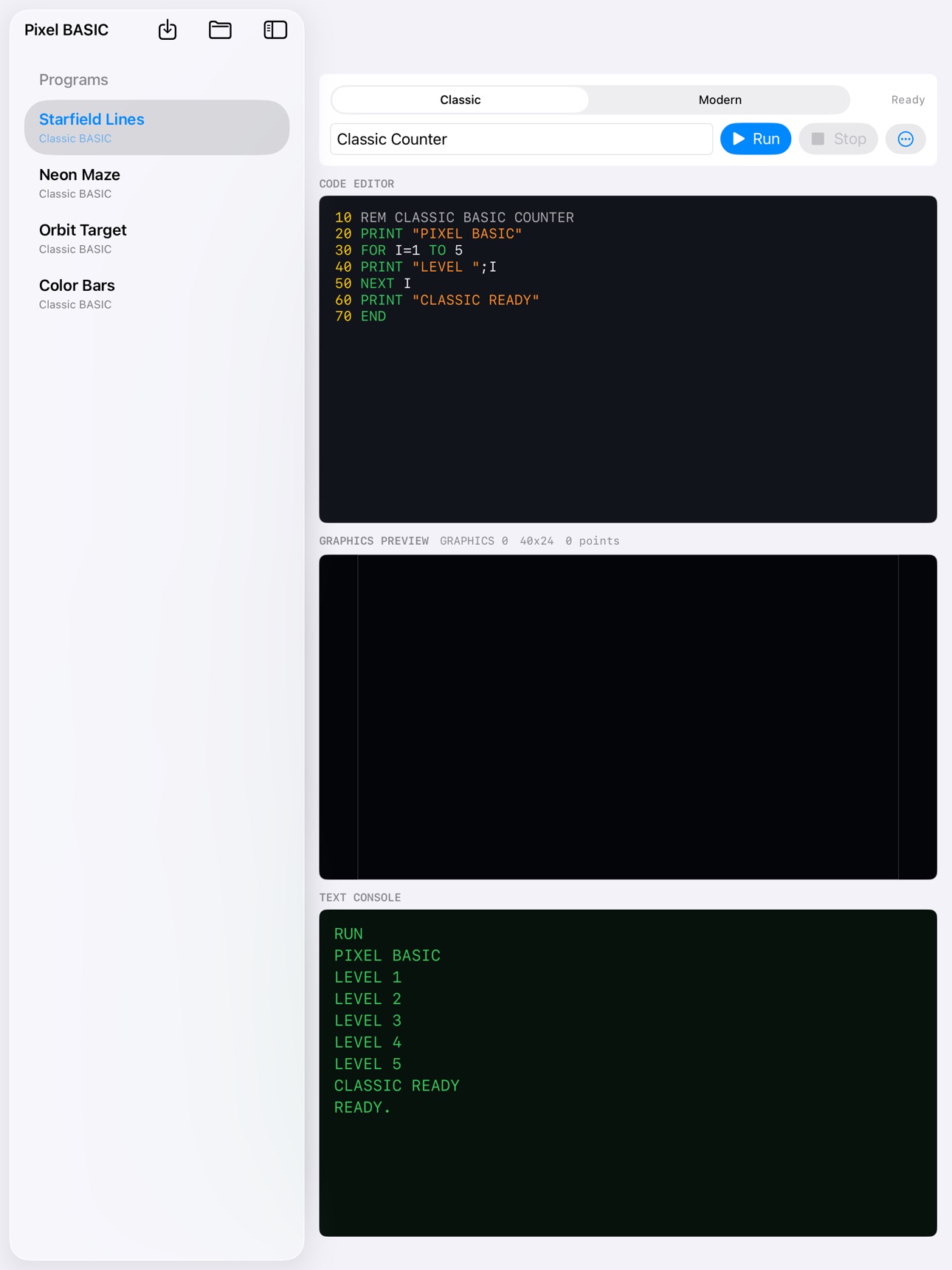 Screenshot 8 of Pixel BASIC