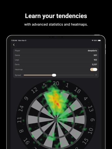 DeepDarts iPad screenshot