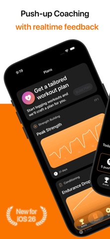 Pushups: Plans, Tracking screenshot