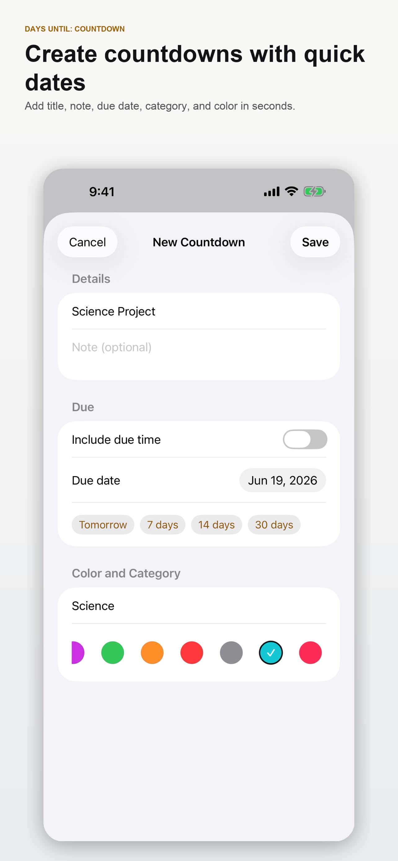 Screenshot 3 of Days Until: Countdown
