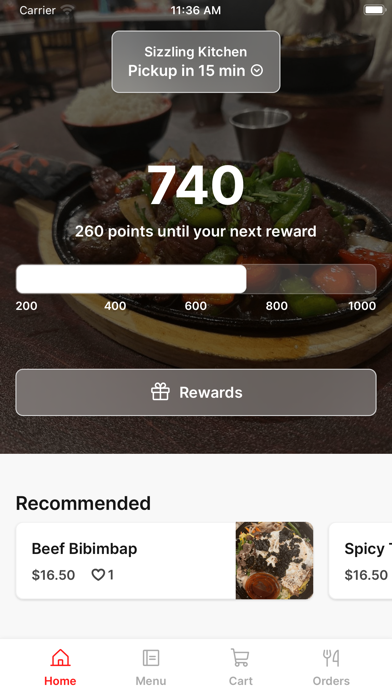 Sizzling Kitchen iPhone screenshot 1 - Food & Drink app