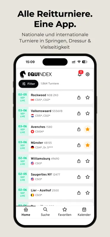 Equindex - Reitturnier App screenshot 1 of 8