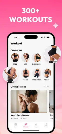 Скриншот LightFit: Home Workout Women на iPhone 4