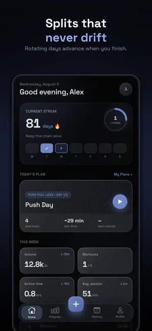 Forward: Gym Workout Tracker screenshot 2