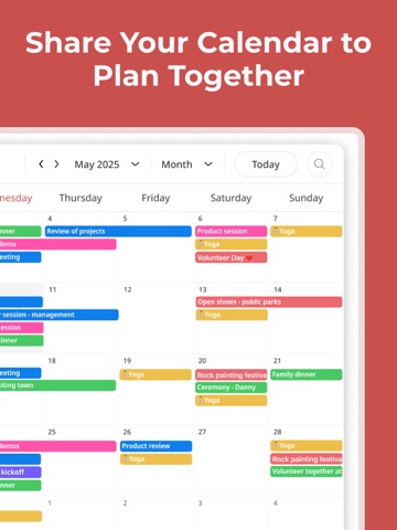 GroupCal - Shared Calendar iPad screenshot