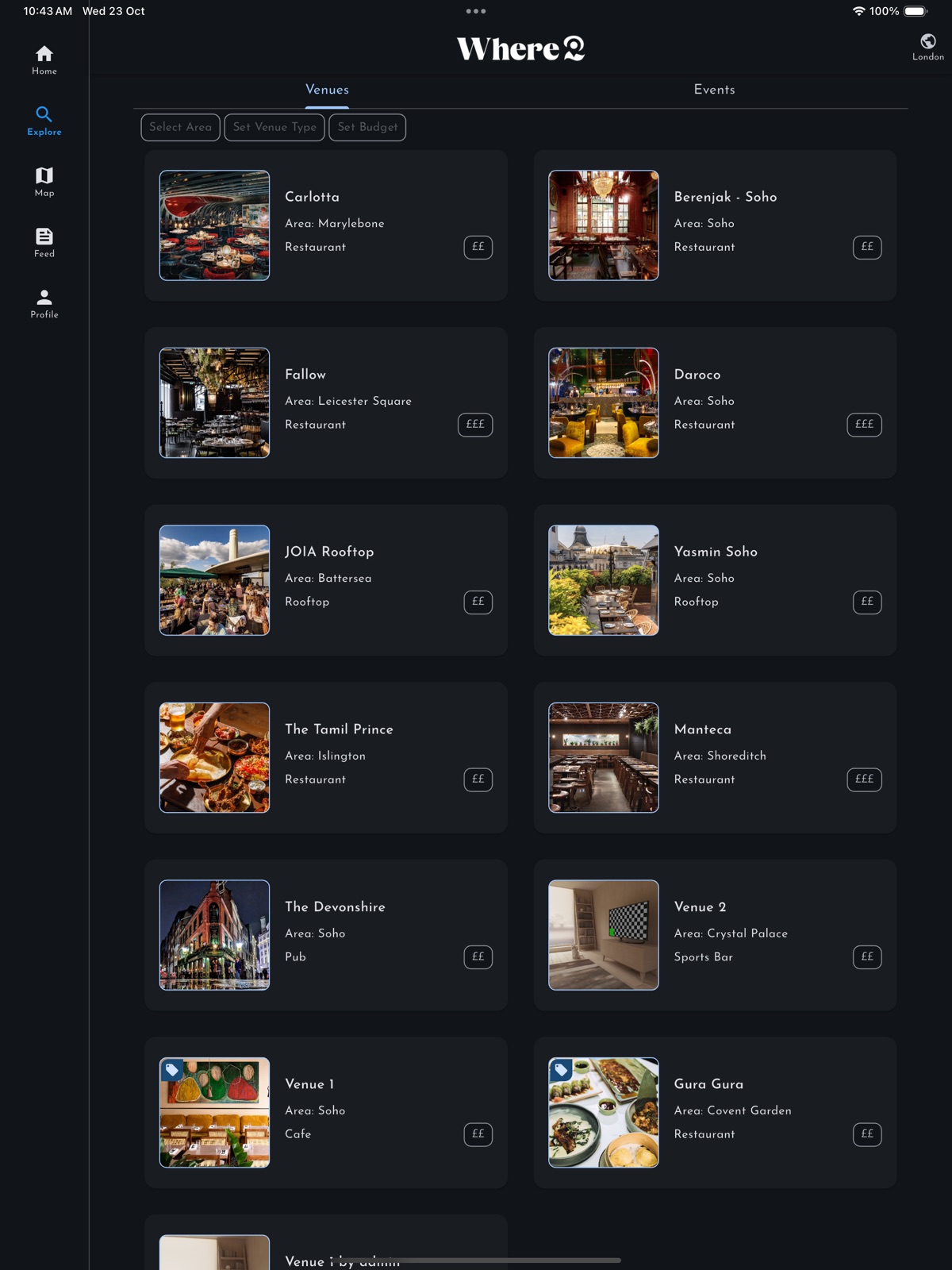 Where2: Venue Discovery ipad screenshot 2