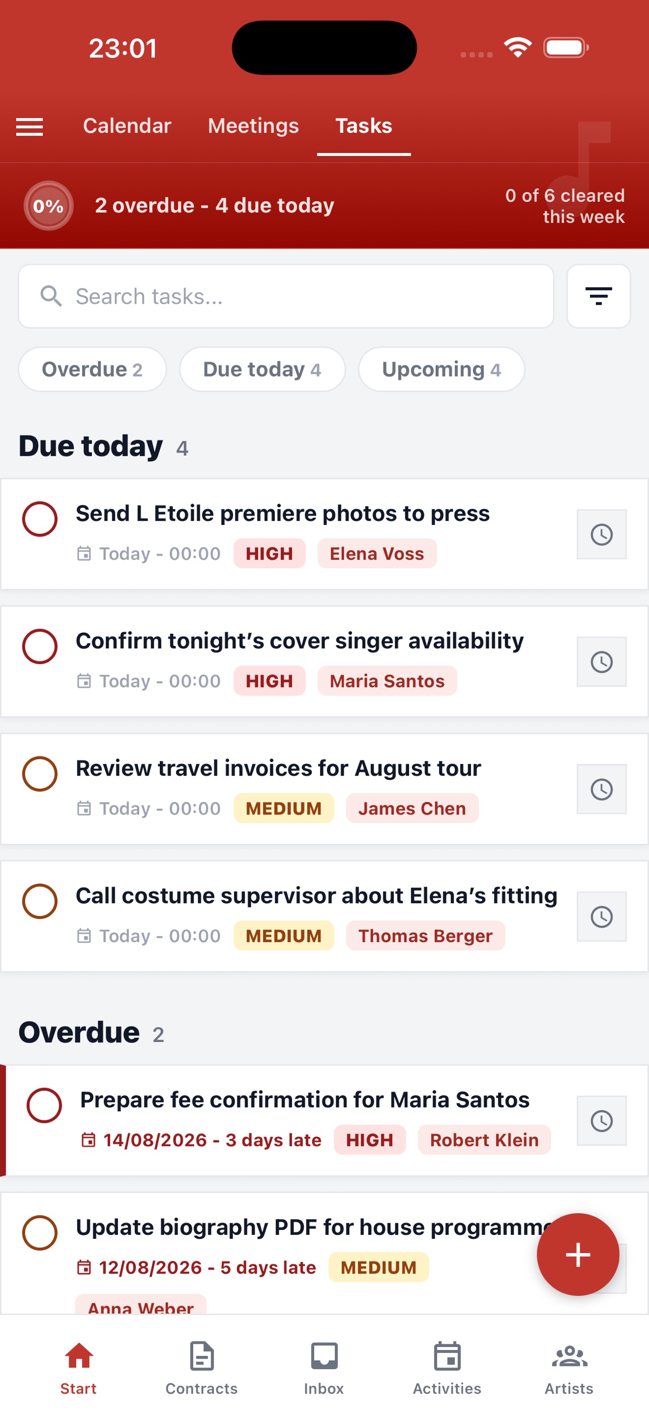 Screenshot 3 of ArtistHub24 - Manager Edition