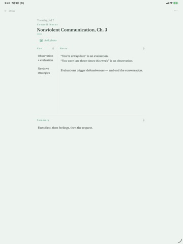 inkling — dream journal, notes iPad screenshot