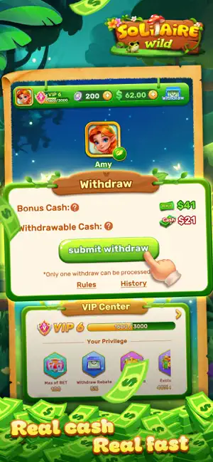 Solitaire Wild:Win Real Cash iPhone screenshot 6
