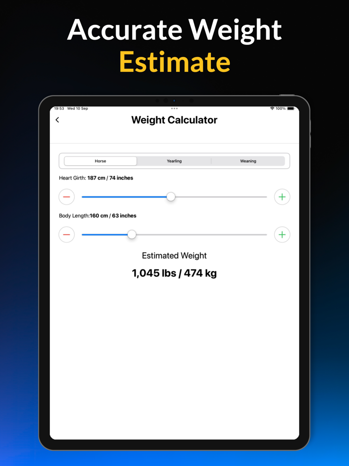 Equine Weight - Calculator