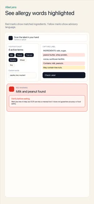 AllerLens: Allergy Scanner screenshot 2