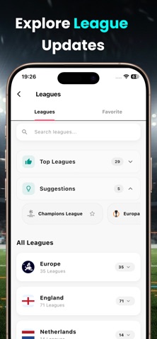 Sports All Live Football Score iPhone screenshot