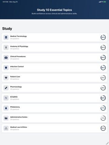 CCMA Exam Prep iPad screenshot