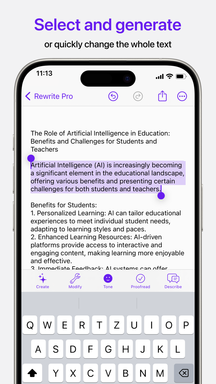 Rewrite Pro AI Text Editor