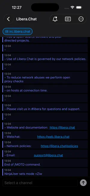 NinjaIRC screenshot 4