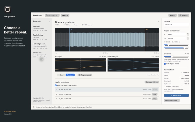 Looploom Audio Loop Maker, kuvakaappaus 1