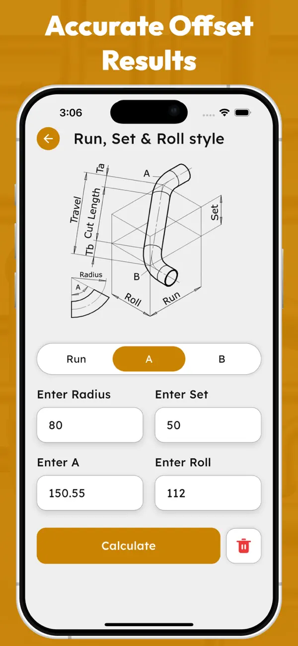 Screenshot #2 pour Offset Pipe Calculator