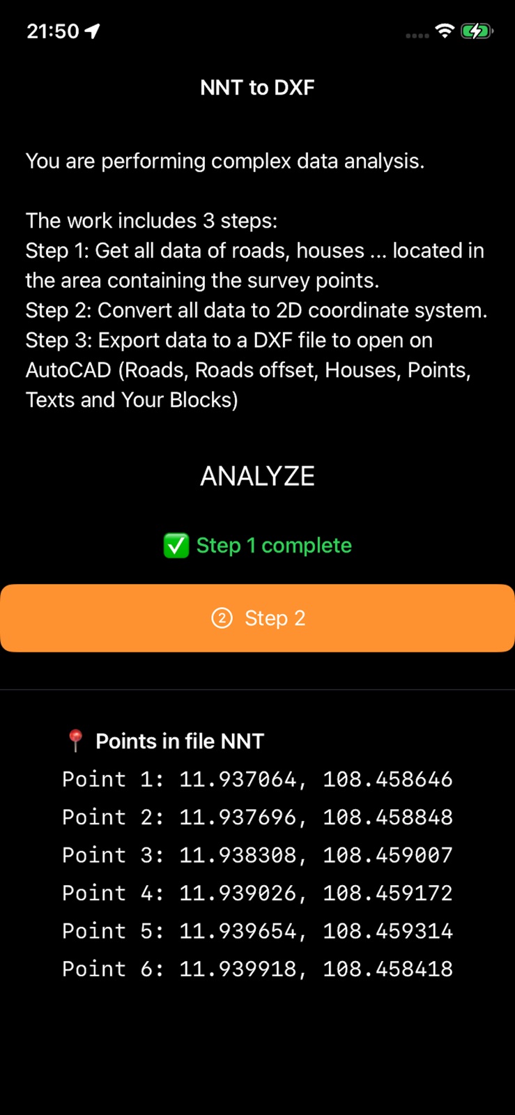 Survey C-Plus: AutoCAD Export iphone screenshot 4