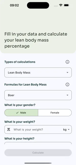 Lean Mass Calculator screenshot 2