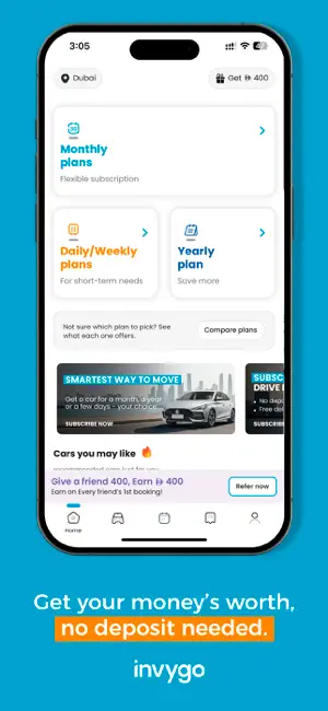 invygo car rental & subscribe screenshot 2
