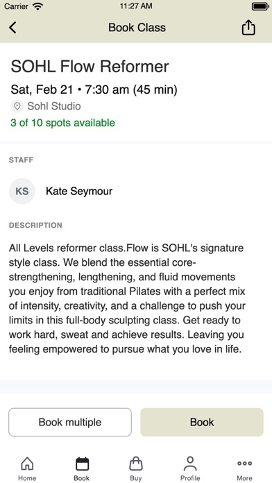 Screenshot #3 pour SOHL Studio Pilates & Movement