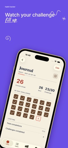 Habit Tracker: 30Day Challenge iPhone screenshot