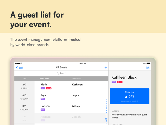 Screenshot #4 pour Guestlist: Guest List App