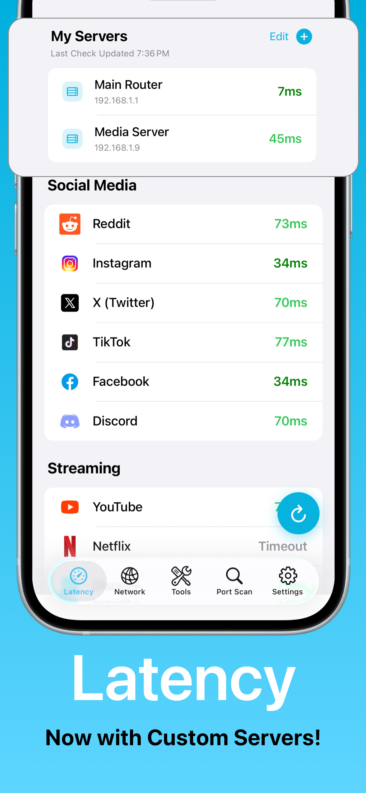 Pingers - Ping & Latency Check screenshot 3