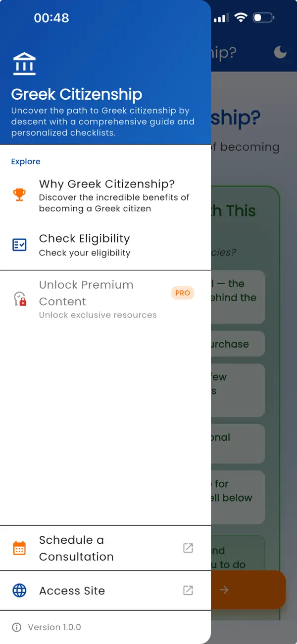 Screenshot #1 pour Citoyenneté Grecque