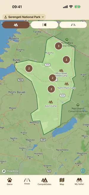 Serengeti Safari: Map & Guide screenshot 1