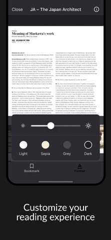 JA – The Japan Architect iPhone screenshot