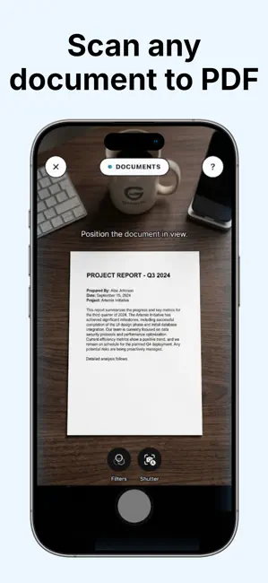 PDF & Document Scanner. iPhone screenshot 1