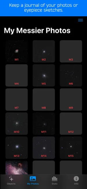 Messier Journal screenshot 4
