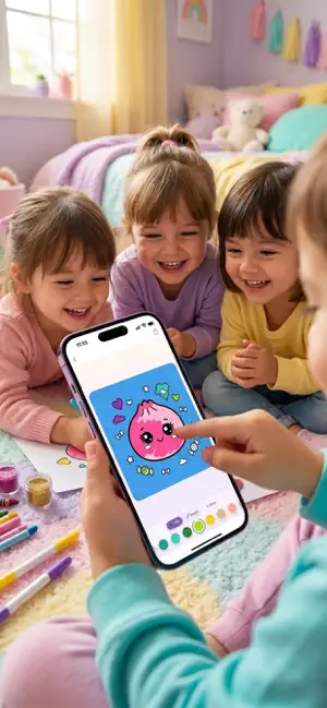 Glitter Dumpling Squishy Party screenshot 1