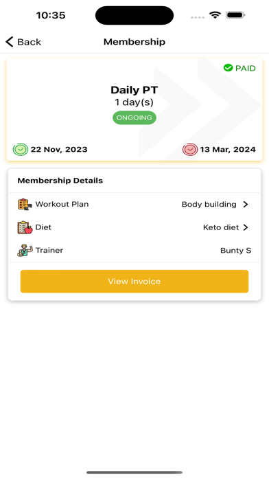 Central Fitness iPhone screenshot