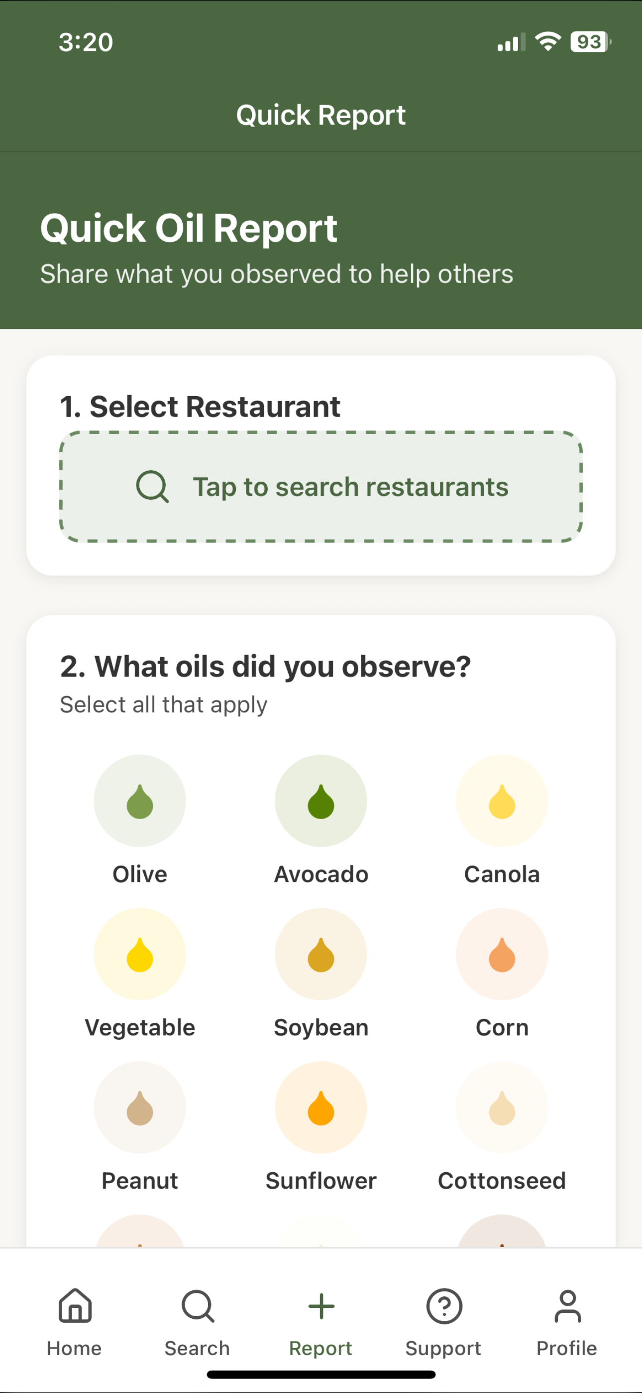 OilCheck: Restaurant Oils